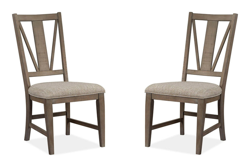 Paxton Place - Dining Side Chair With Upholstered Seat (Set of 2) - Dovetail Gray