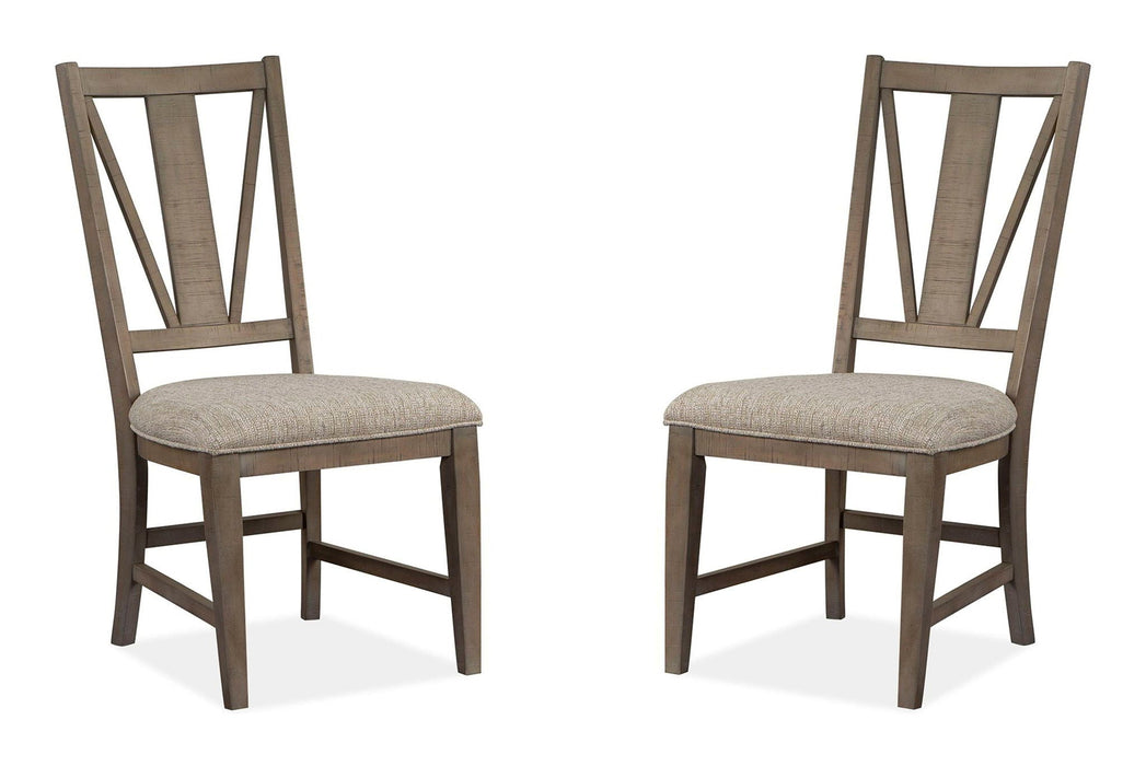 Paxton Place - Dining Side Chair With Upholstered Seat (Set of 2) - Dovetail Gray