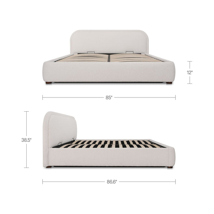 Colin - King Storage Bed - Oatmeal