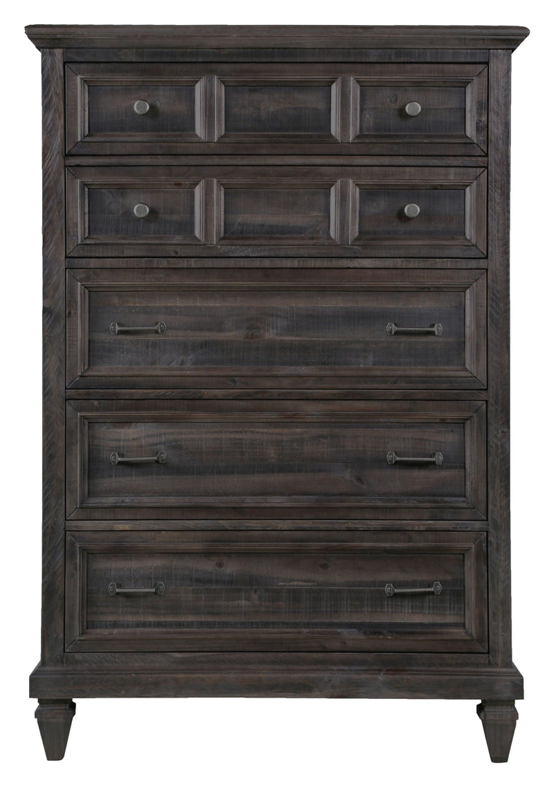 Calistoga - 5 Drawer Chest - Weathered Charcoal