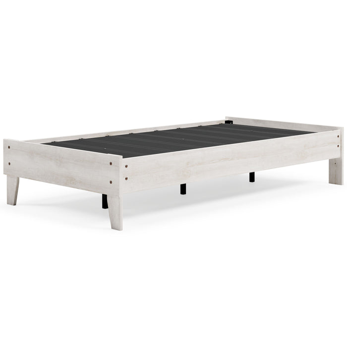 Shawburn Whitewash Platform Bed