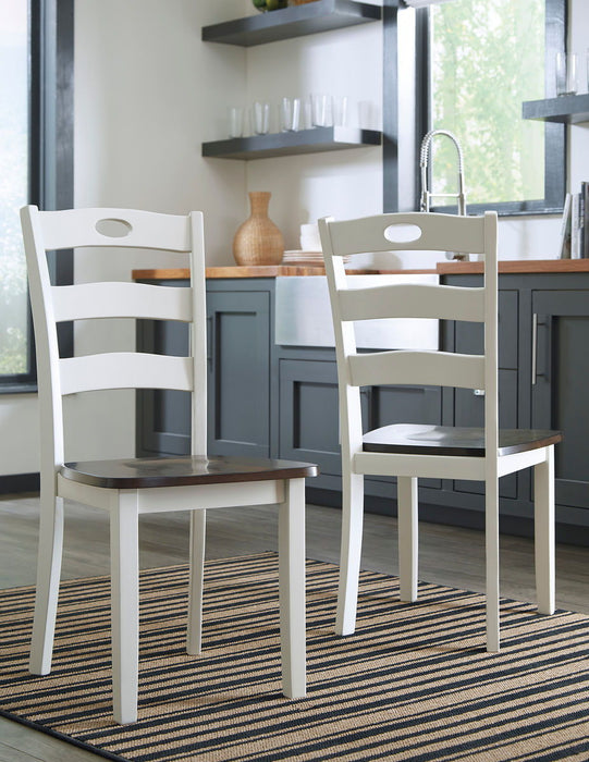 Woodanville Cream / Brown 3 Pc. Drop Leaf Table, 2 Side Chairs