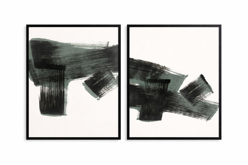 Dynamic Framed Print (Set of 2) - Black