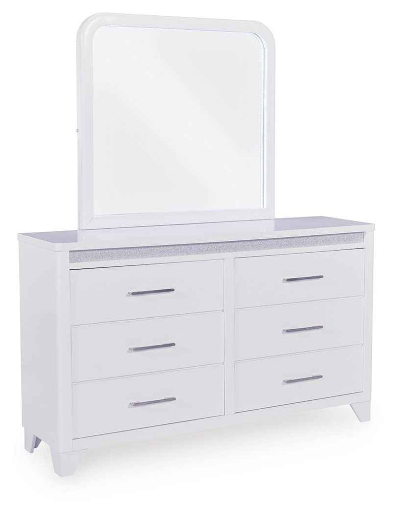Jarlee - Dresser And Mirror - White