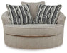 Calnita - Oversized Swivel Accent Chair - Sisal