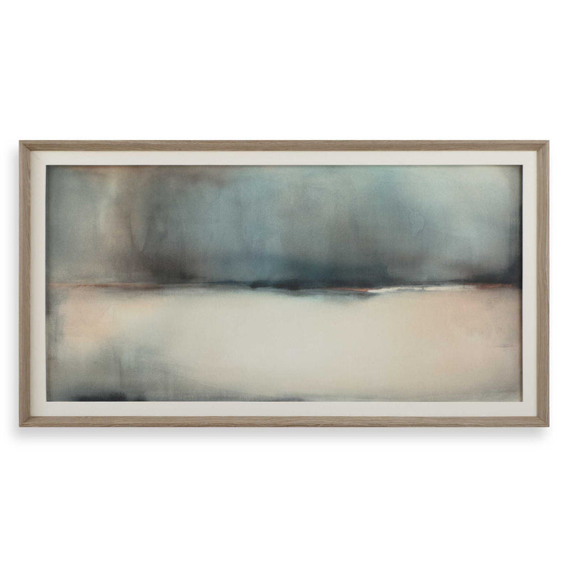 Deep Rains - Framed Abstract Print - Light Gray