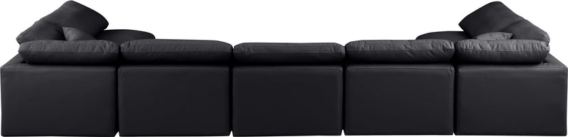 Indulge - Faux Leather 7 Piece Modular U-Shaped Sectional