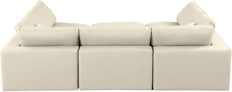Comfy - 6 Piece Faux Leather Sectional