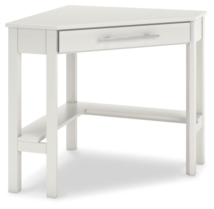 Grannen White Corner Desk, Bookcase