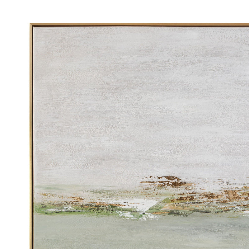 Coastal Horizon Framed Canvas - Green