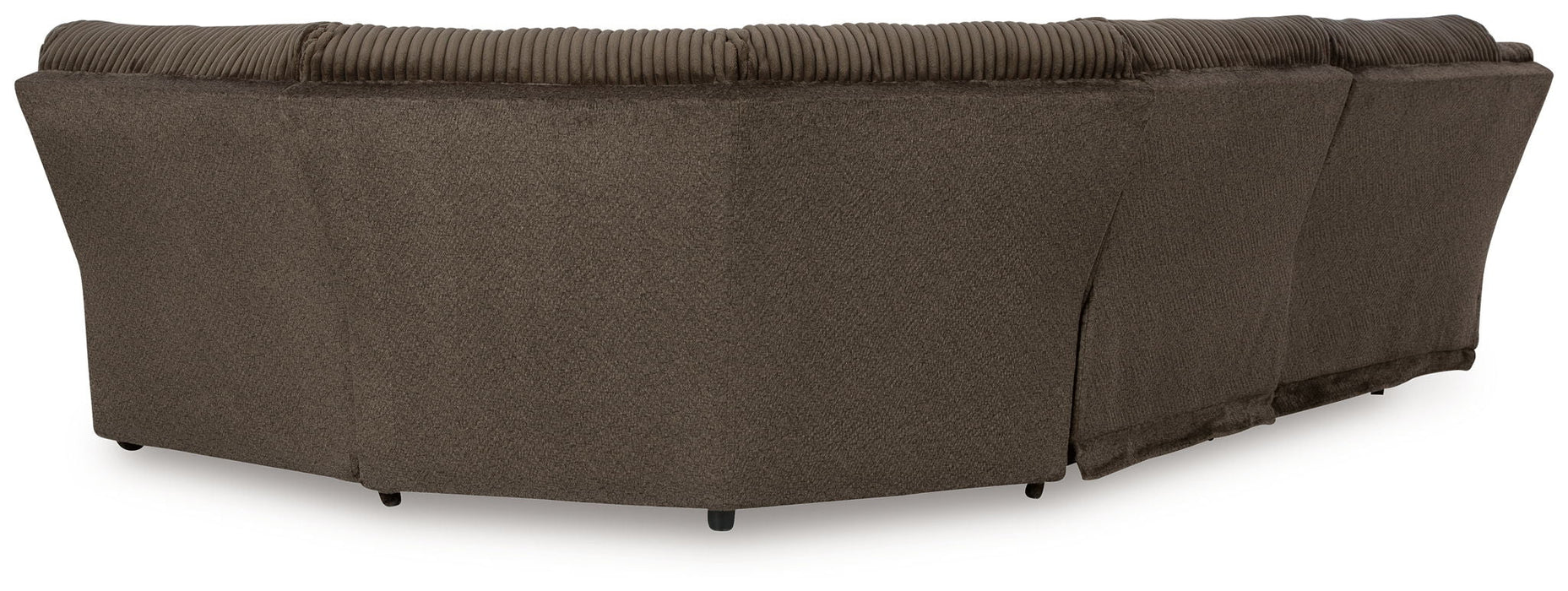 Top Tier - 5-Piece Reclining Sectional - Fabric - Chocolate
