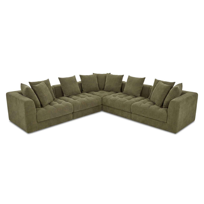 Davie - Classic L Modular Sectional - Olive
