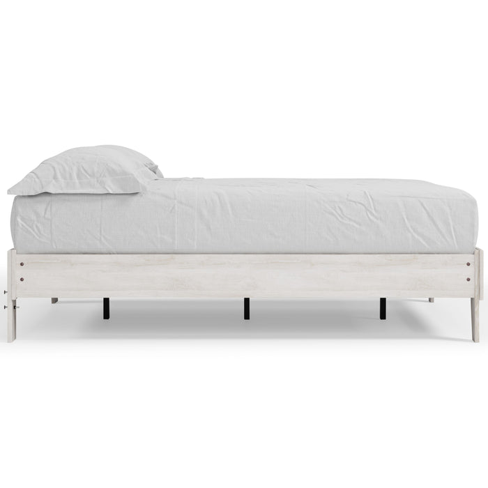 Shawburn Whitewash Platform Bed