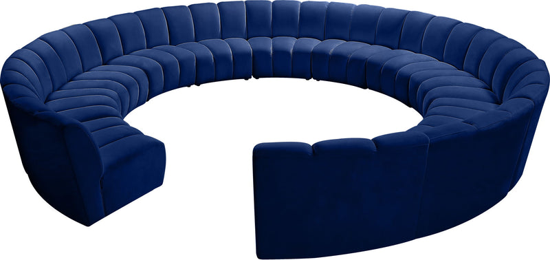 Infinity - 12 Piece Velvet Modular Sectional