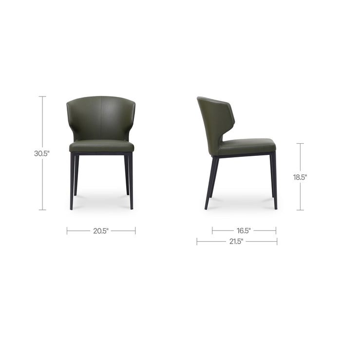 Delaney - Dining Chair (Set of 2) - Dark Green
