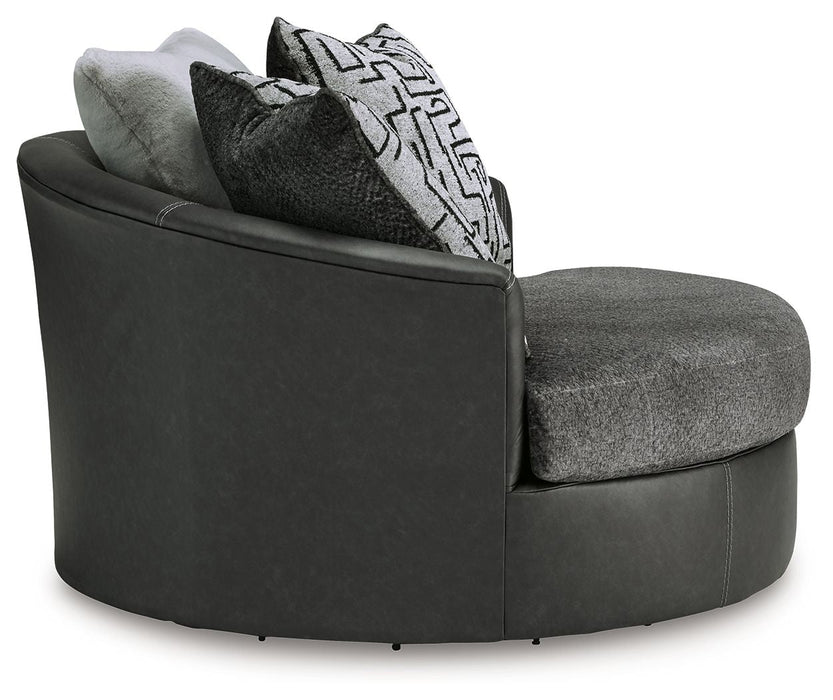 Brixley Pier - Oversized Swivel Accent Chair - Graphite