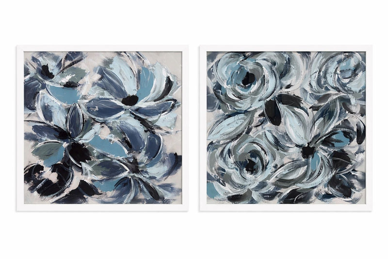 Bloom Blend Framed Print (Set of 2) - Blue