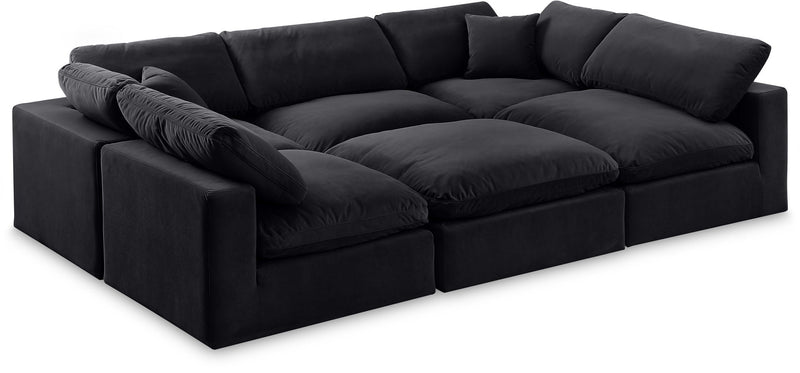 Comfy - 6 Piece Velvet Sectional