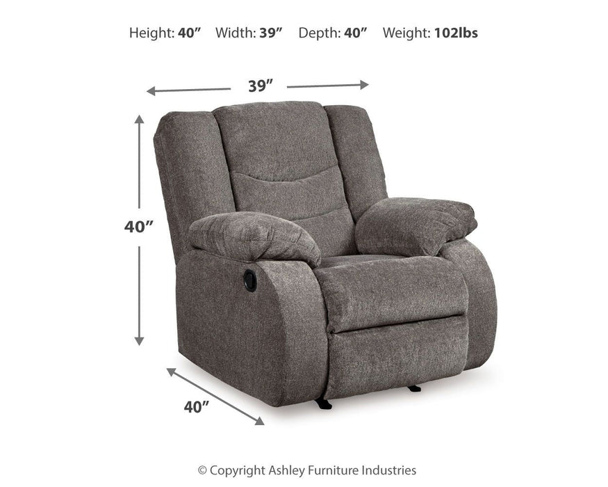Tulen - Rocker Recliner - Dark Gray
