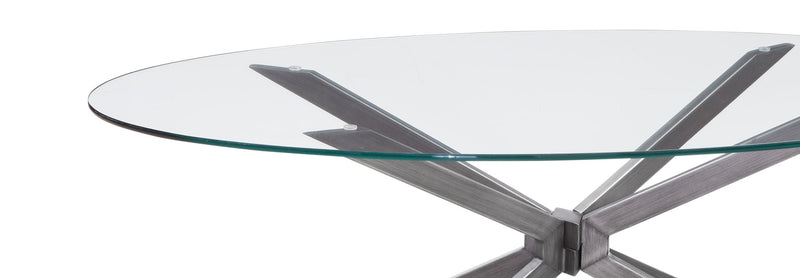 Deen - Oval Cocktail Table - Gray