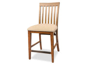 Langley - Slat Back Counter Height Chair (Set of 2) - Tawny Brown