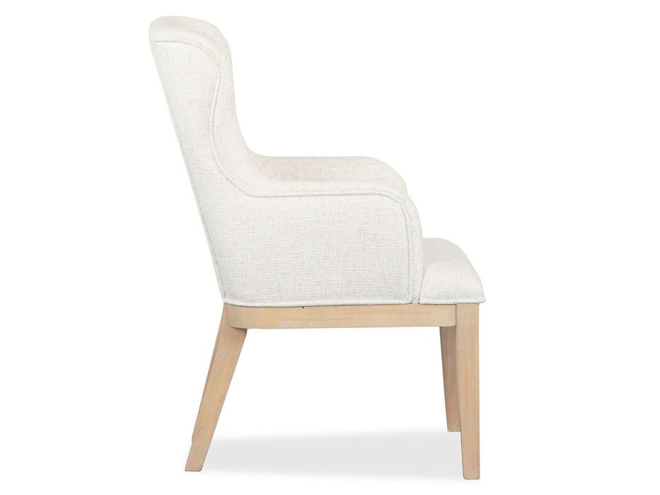 Somerset - Dining Arm Chair With Upholstered Seat & Back (Set of 2) - Butternut and Omari Natural