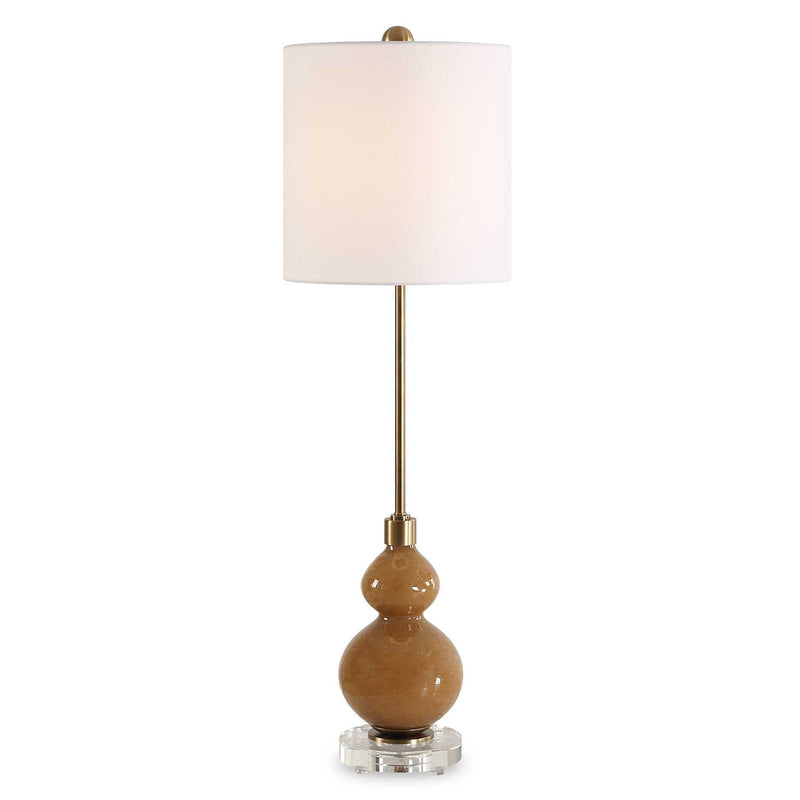 Sienna - Glass Buffet Lamp - Caramel