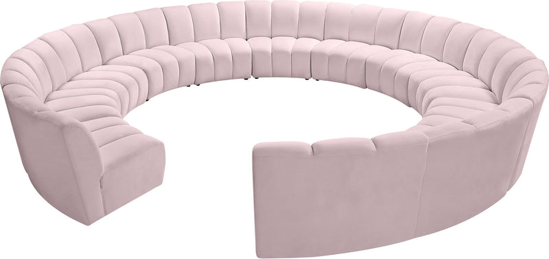 Infinity - 12 Piece Velvet Modular Sectional