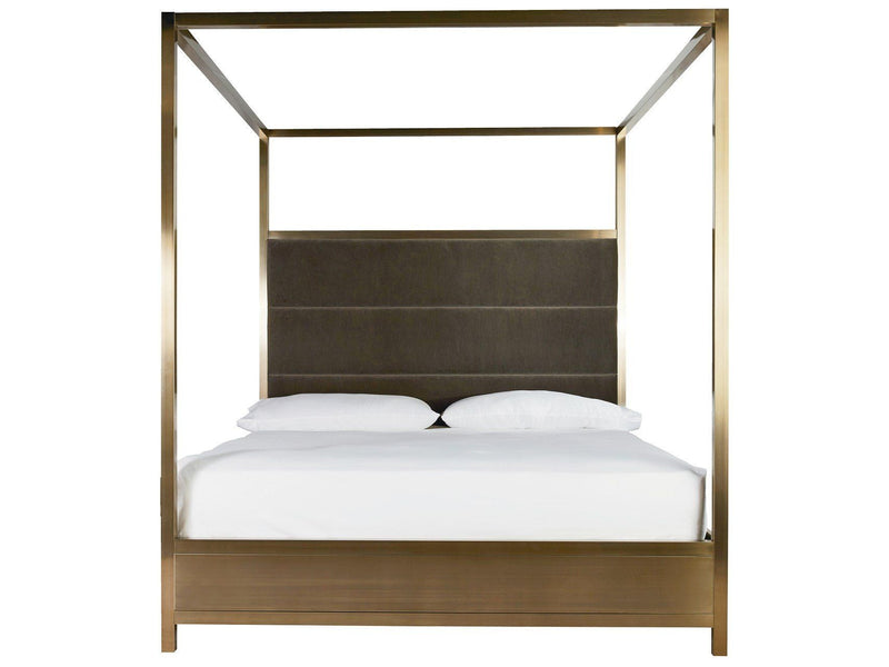 Modern Harlow Canopy Bed Dark Brown