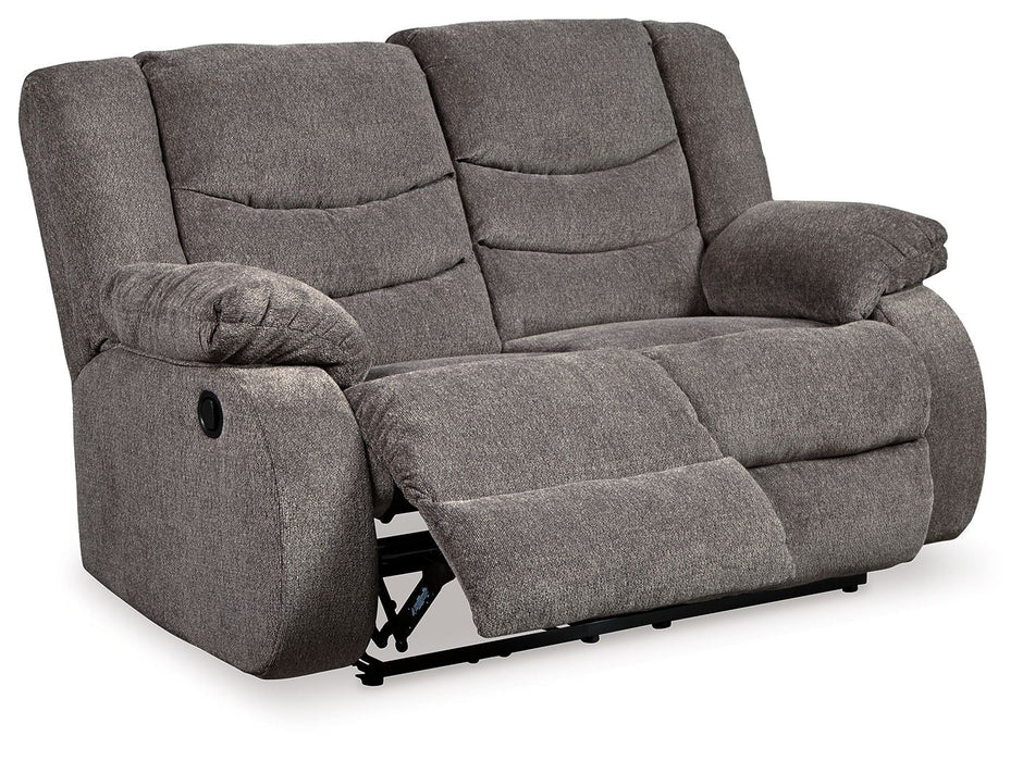 Tulen - Reclining Loveseat - Dark Gray