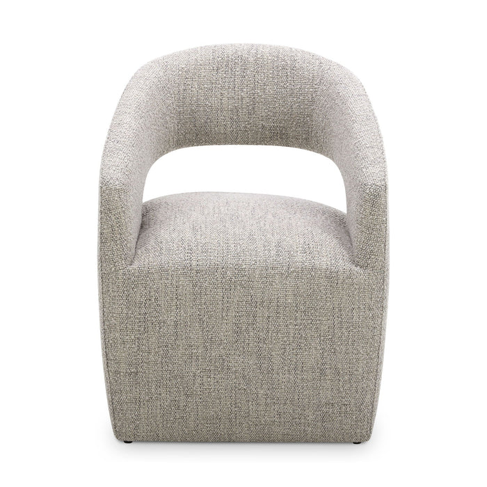 Barrow - Rolling Dining Room Chair - Gray Storm