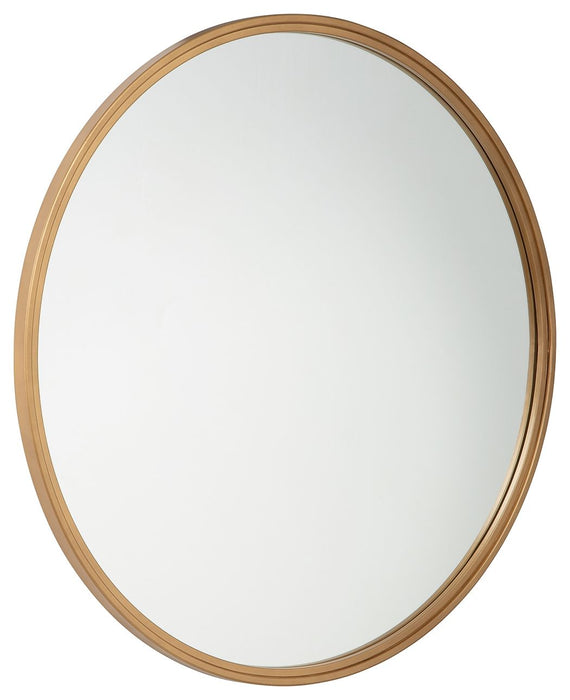 Brocky Gold Finish Accent Mirror - Round