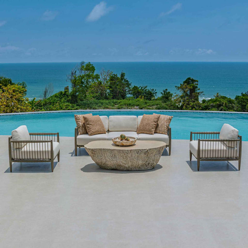 Borneo - Outdoor Sofa - Brown / Oyster White