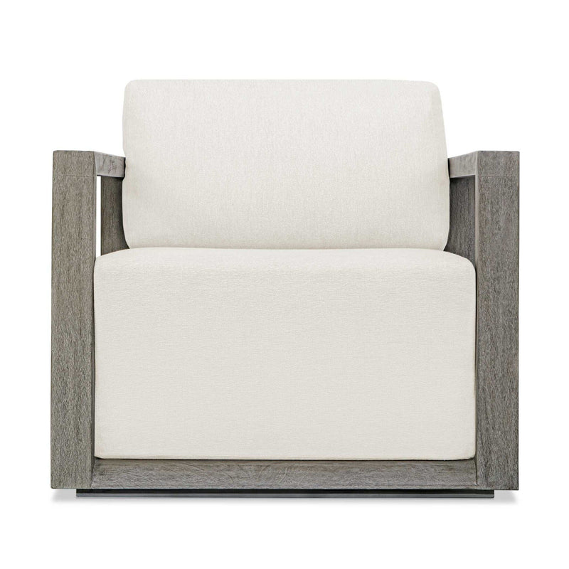 Remsen - Outdoor Lounge Chair - Dark Gray / White