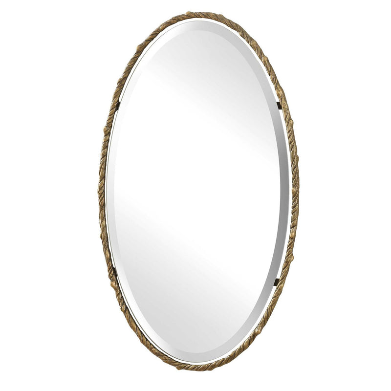 Twisted Branch - Oval Mirror - Gold