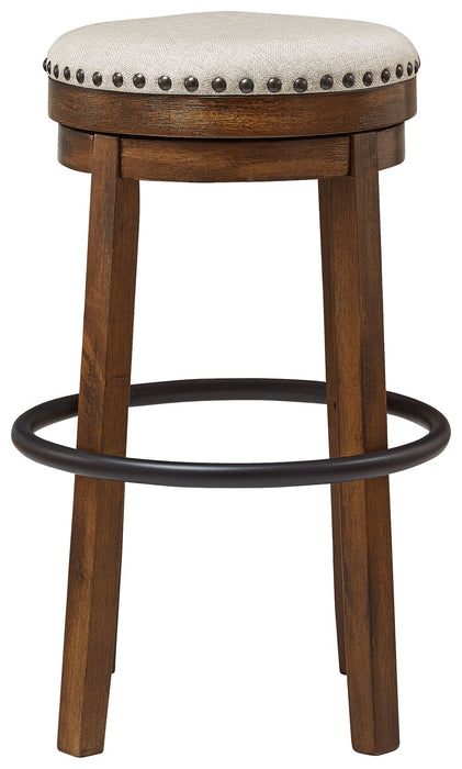 Valebeck Tall upholstered Swivel Barstool 1/CN