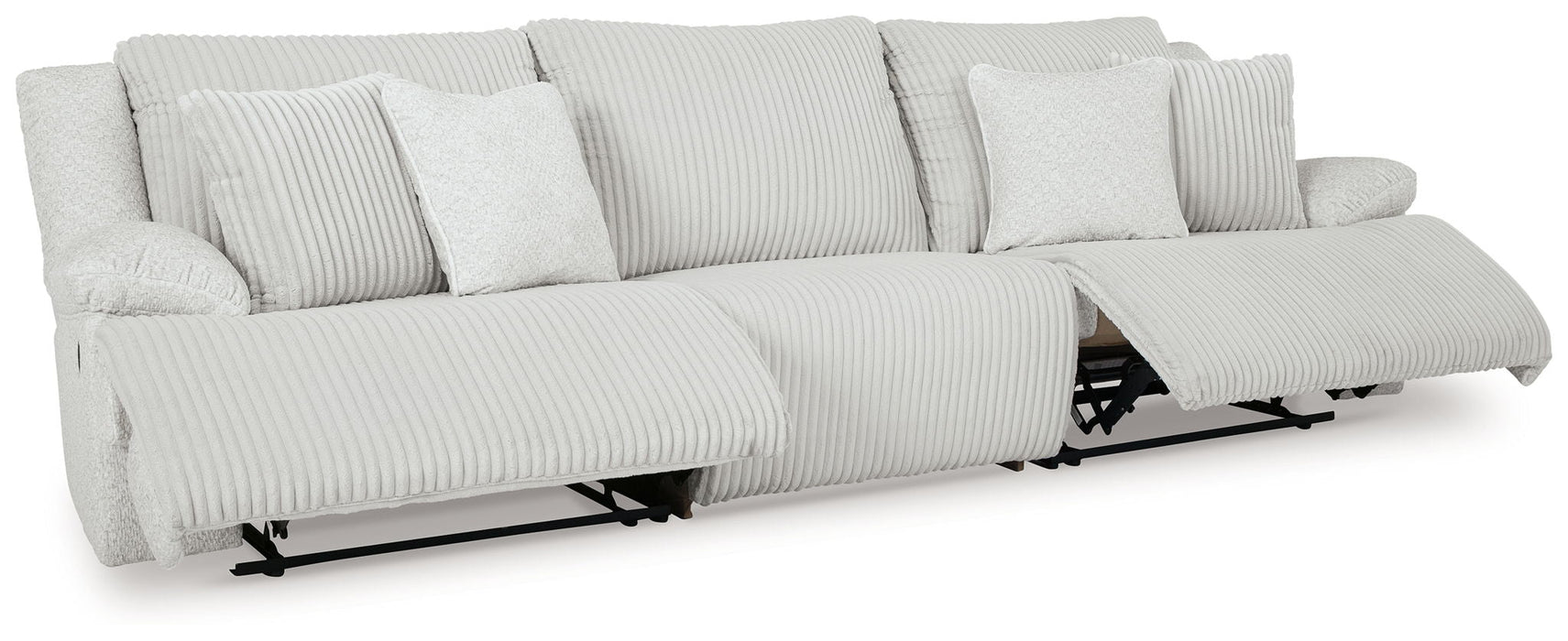 Top Tier - 3-Piece Sectional Sofa With RAF And LAF Recliner - Alloy