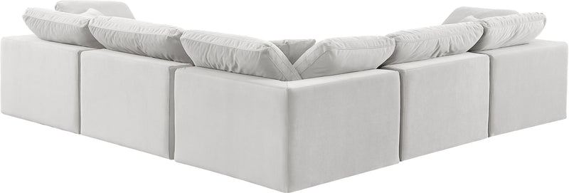 Comfy - 5 Piece Velvet Modular Corner Sectional