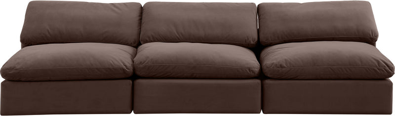 Comfy - Velvet Modular Armless Sofa 3 Seats