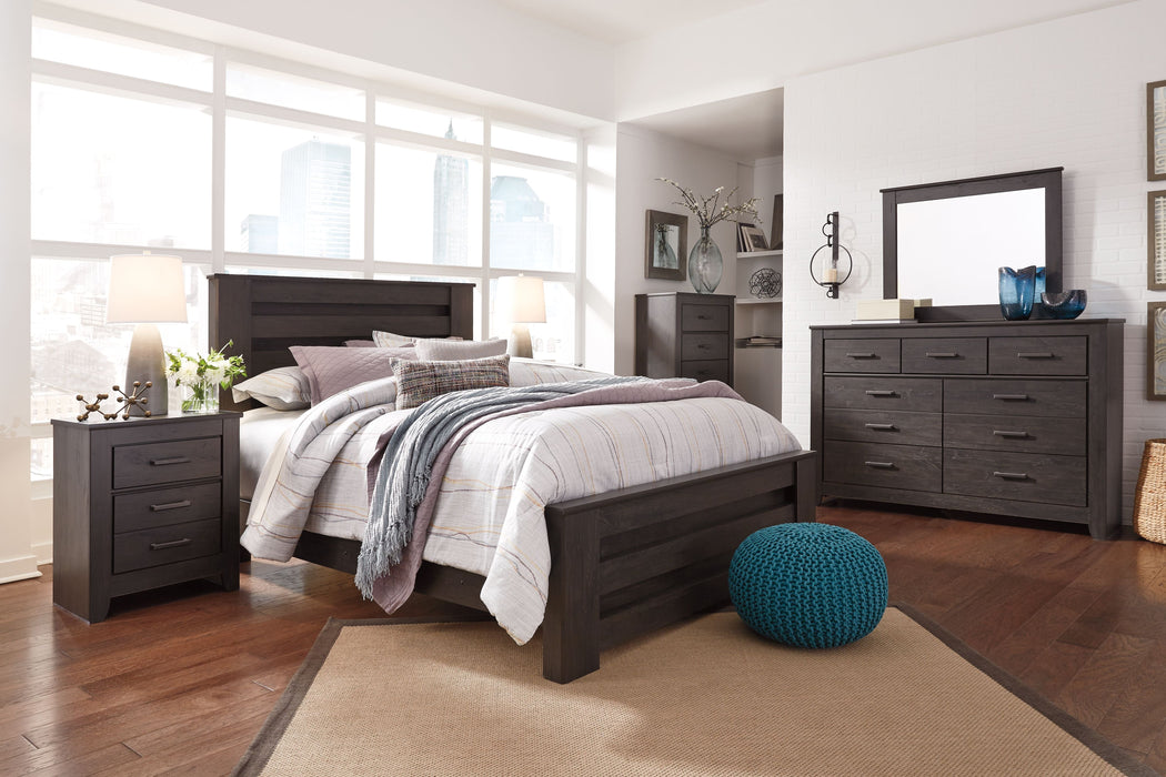 Brinxton Charcoal Panel Bed - King