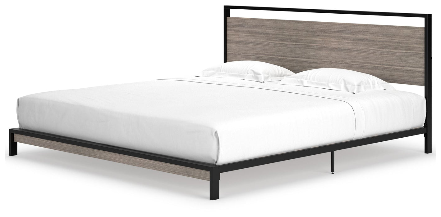 Dontally Gray / Black Platform Bed - King