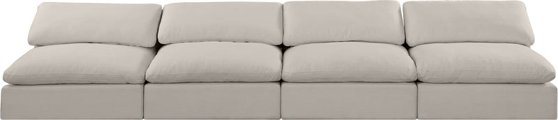 Comfy - Linen Modular Armless Sofa 4 Seats