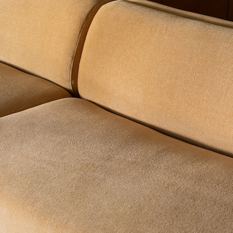 Naomi - 2 Piece Wave Modular Sectional - Golden Yellow