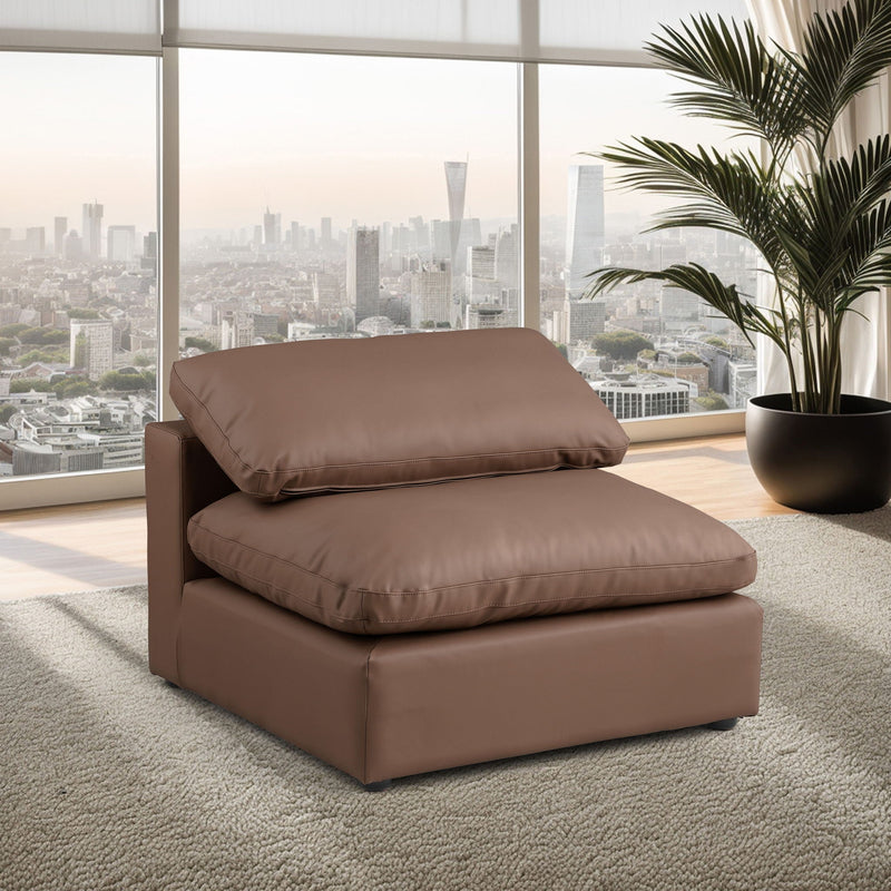 Comfy - Faux Leather Armless Chair
