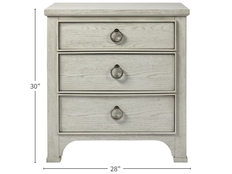 Escape Nightstand Pearl Silver