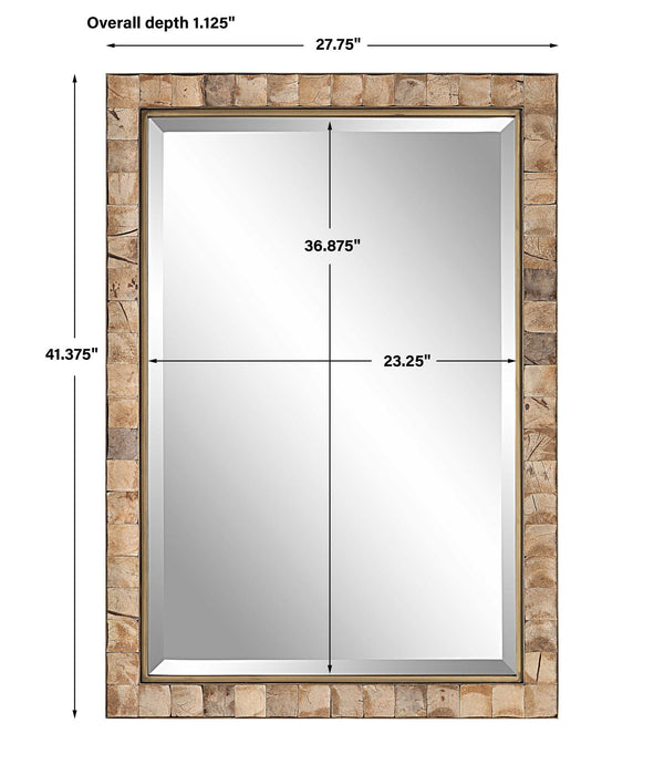 Cocos - Coconut Shell Mirror - Light Brown