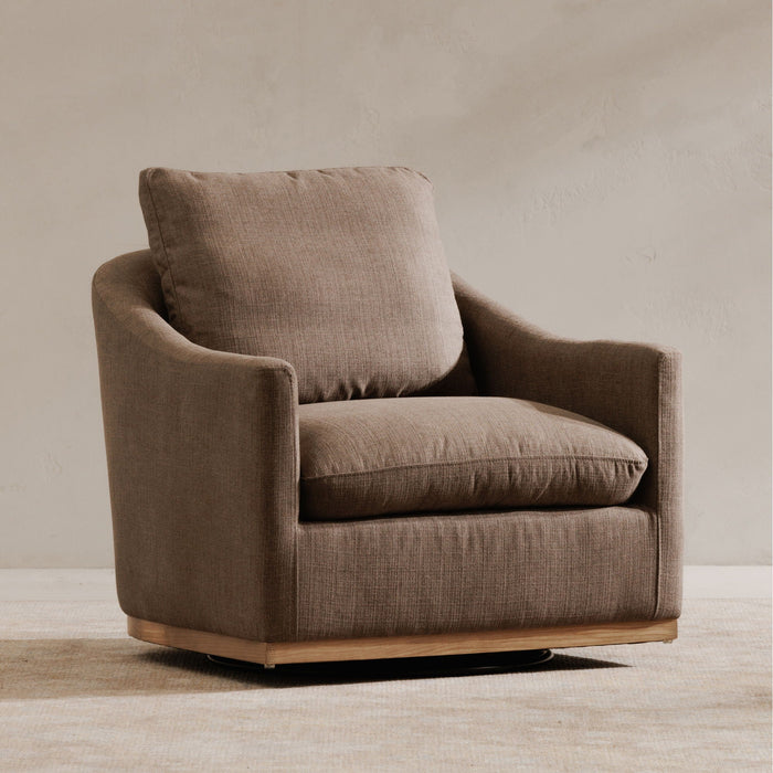 Linden - Swivel Chair - Soft Taupe / Tan