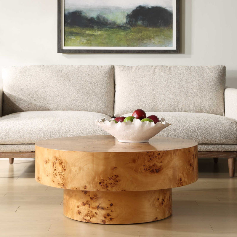 Knots - Poplar Round Coffee Table - Light Brown