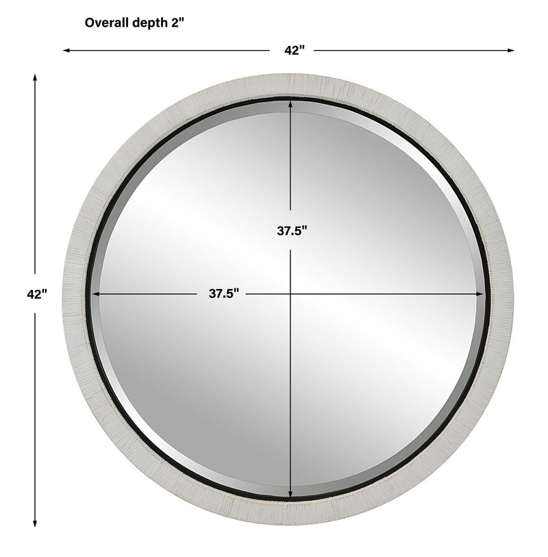 Granada - Round Mirror - White