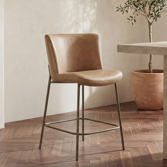 Early - Counter Stool Leather - Tan